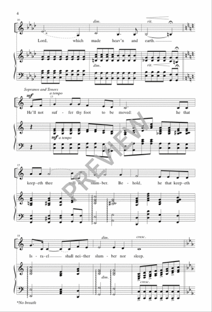 Psalm 121 4-Part scores gallery preview page 2