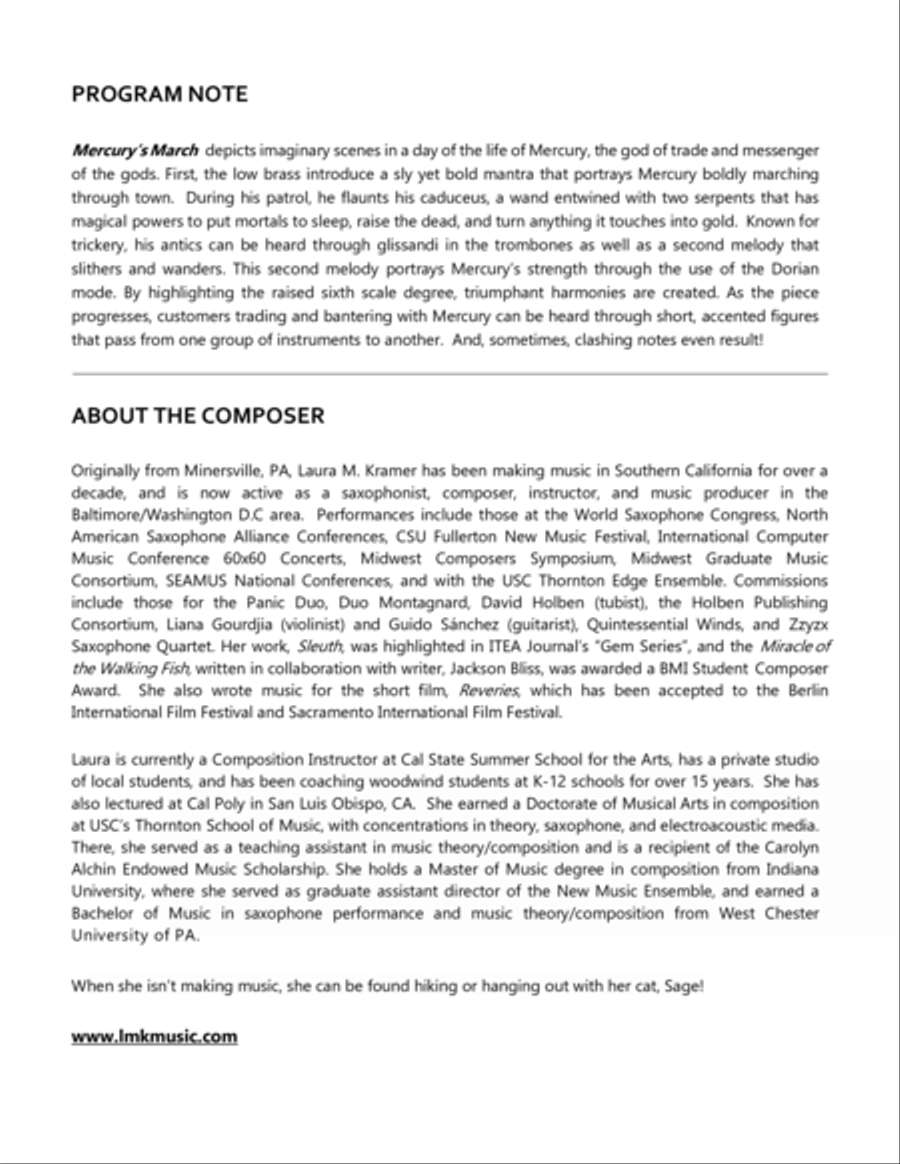 Mercury's March for beginning band (Grade 1) - includes both full and flex instrumentation Concert Band scores gallery preview page 6