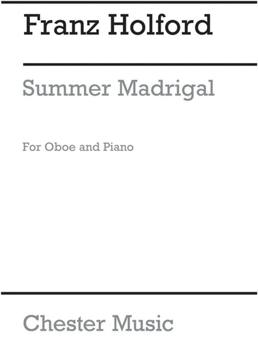 Holford - Summer Madrigal Oboe/Piano