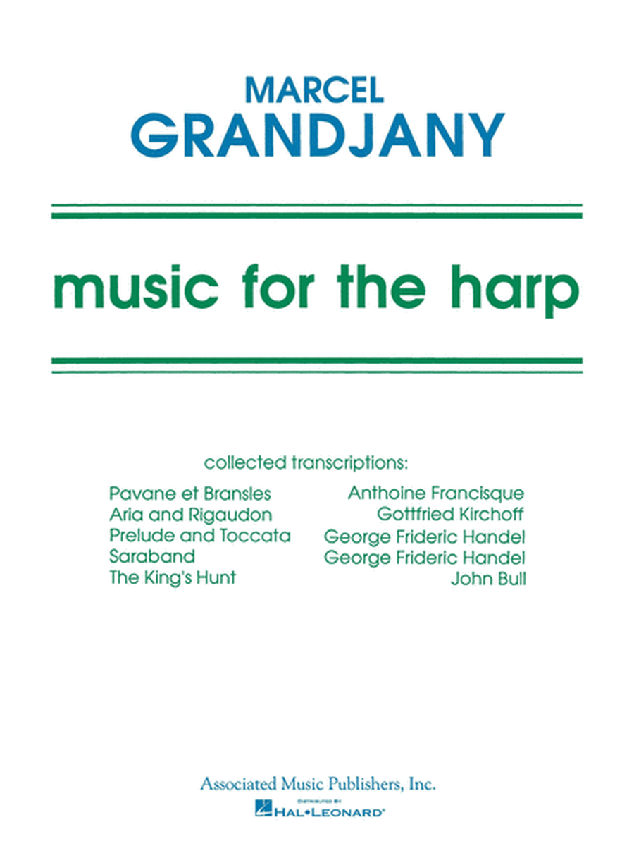 Music For The Harp Music Of Various Composers Arr By Grandjany