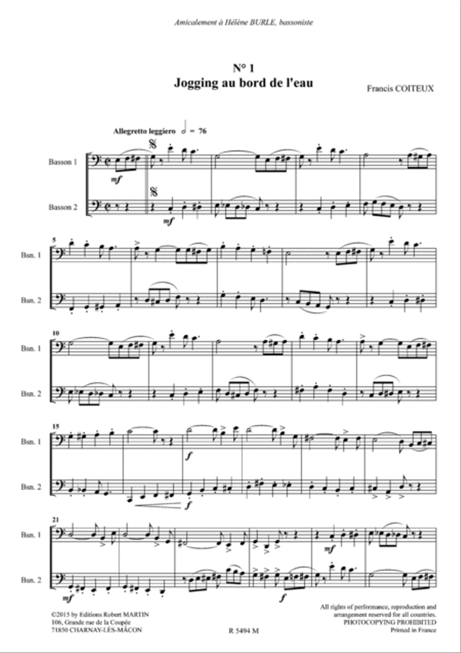 Jeux de plage à marée basse 12 duos pour bassons Bassoon scores gallery preview page 2