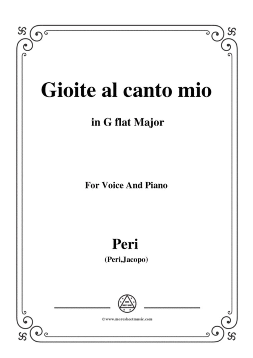 Peri-Gioite al canto mio in G flat Major, for Voice and Piano image number null