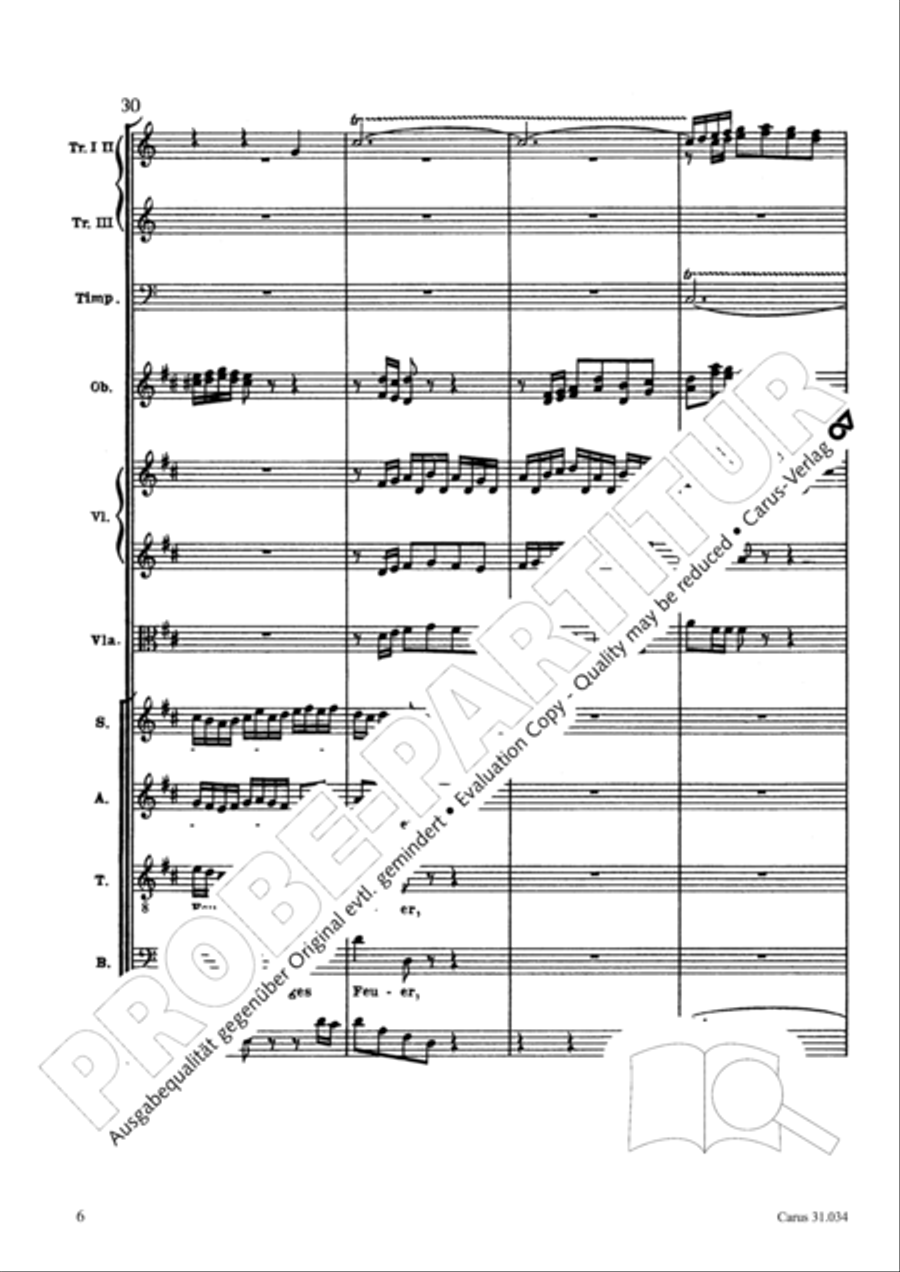 O fire everlasting (O ewiges Feuer, o Ursprung der Liebe) ATB scores gallery preview page 21