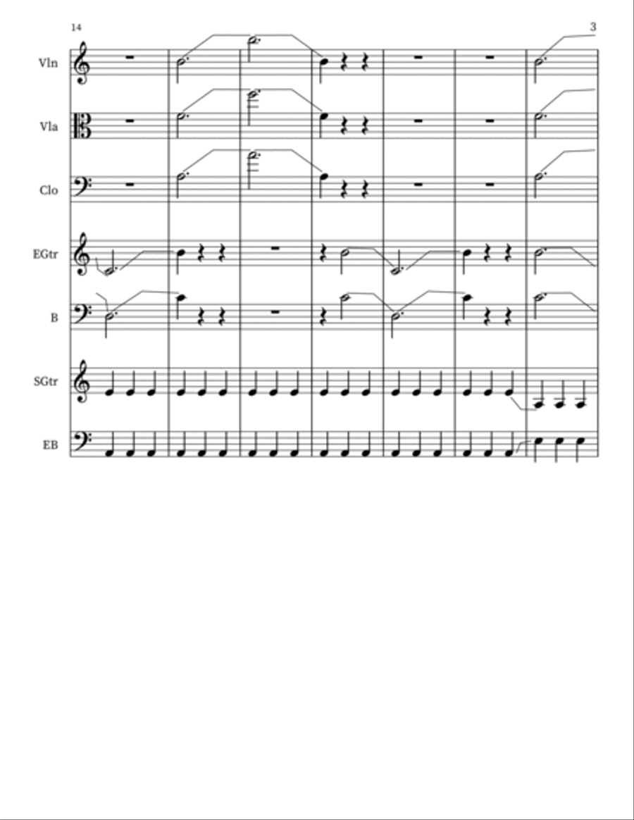 Océan aux Cordes Large Ensemble scores gallery preview page 3