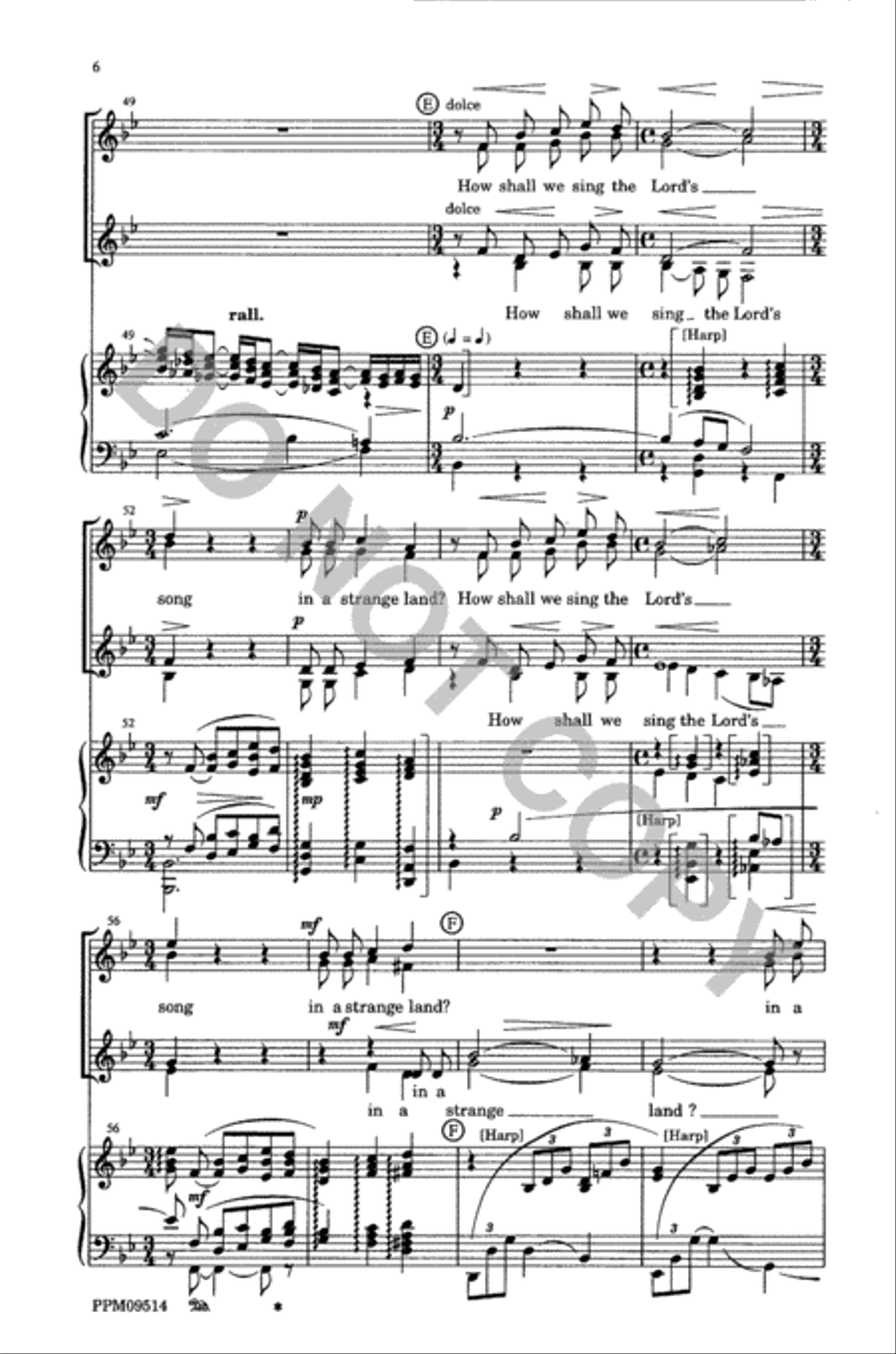 By the Rivers of Babylon SSAA scores gallery preview page 7