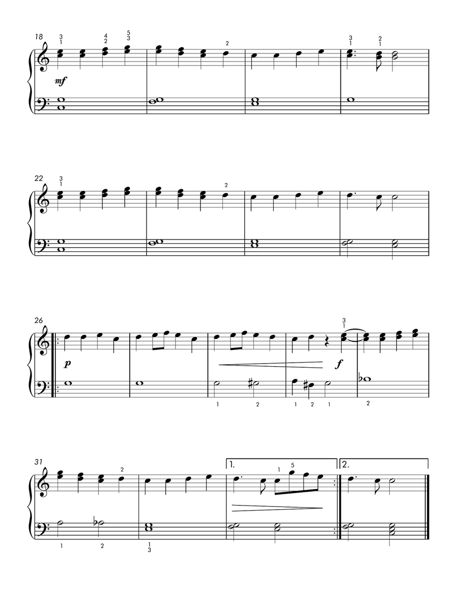 Ode to Joy (Easy Solo with Music History Lesson) Piano Method scores gallery preview page 3