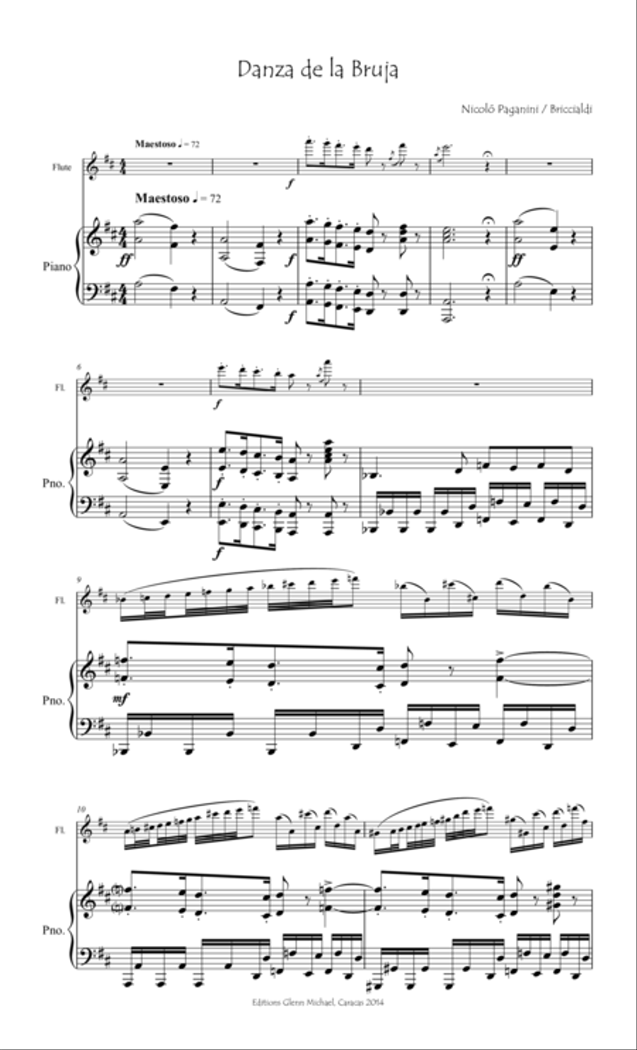 Dance of the Witch for flute & piano Flute Solo scores gallery preview page 2