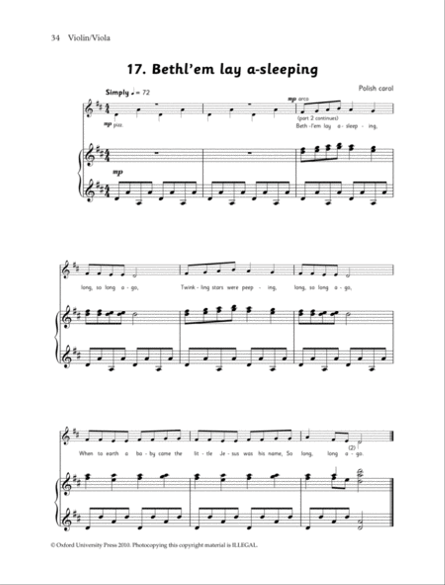 Fiddle Time and Viola Time Christmas: Piano Book Viola scores gallery preview page 4