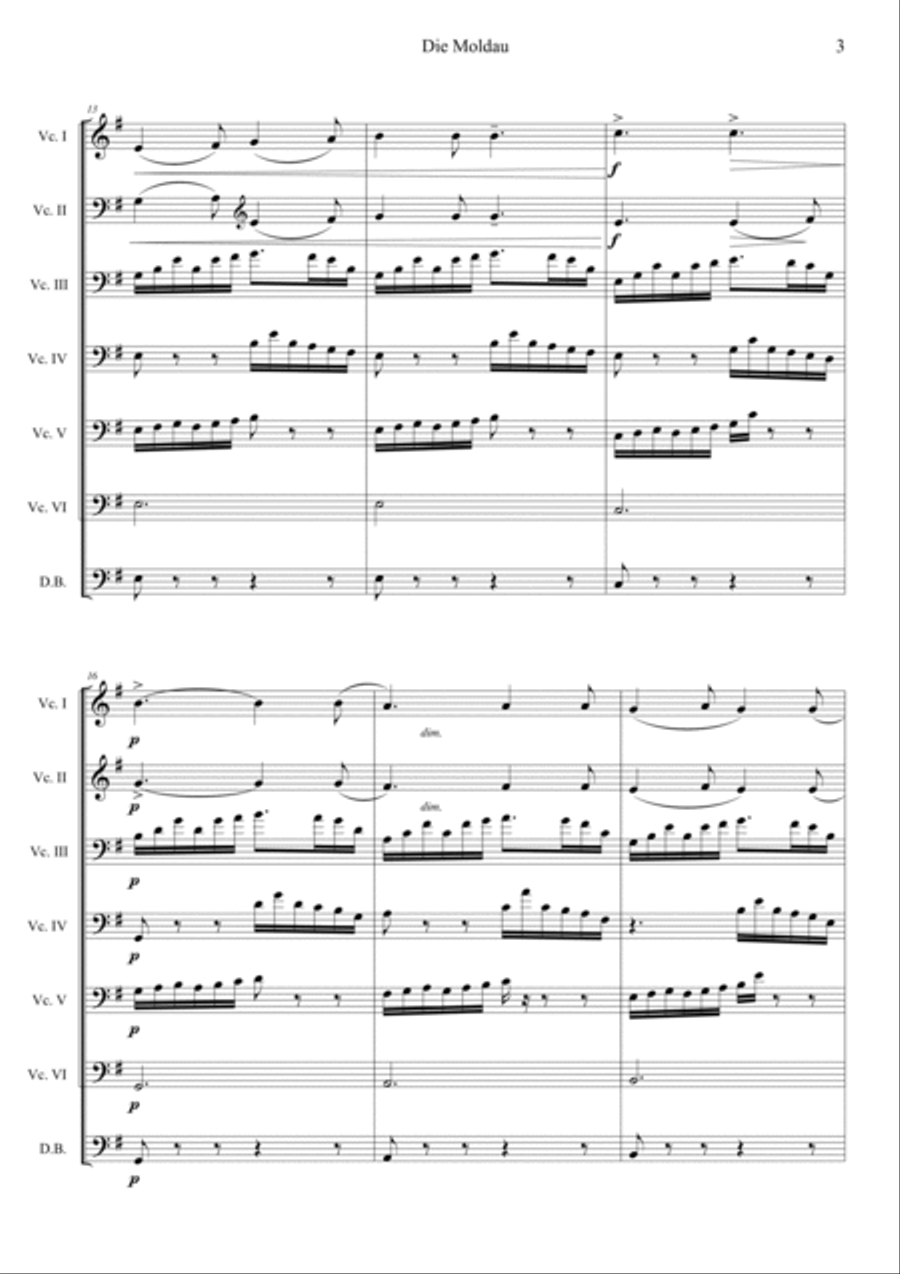 Die Moldau Die Moldau Small Ensemble scores gallery preview page 3