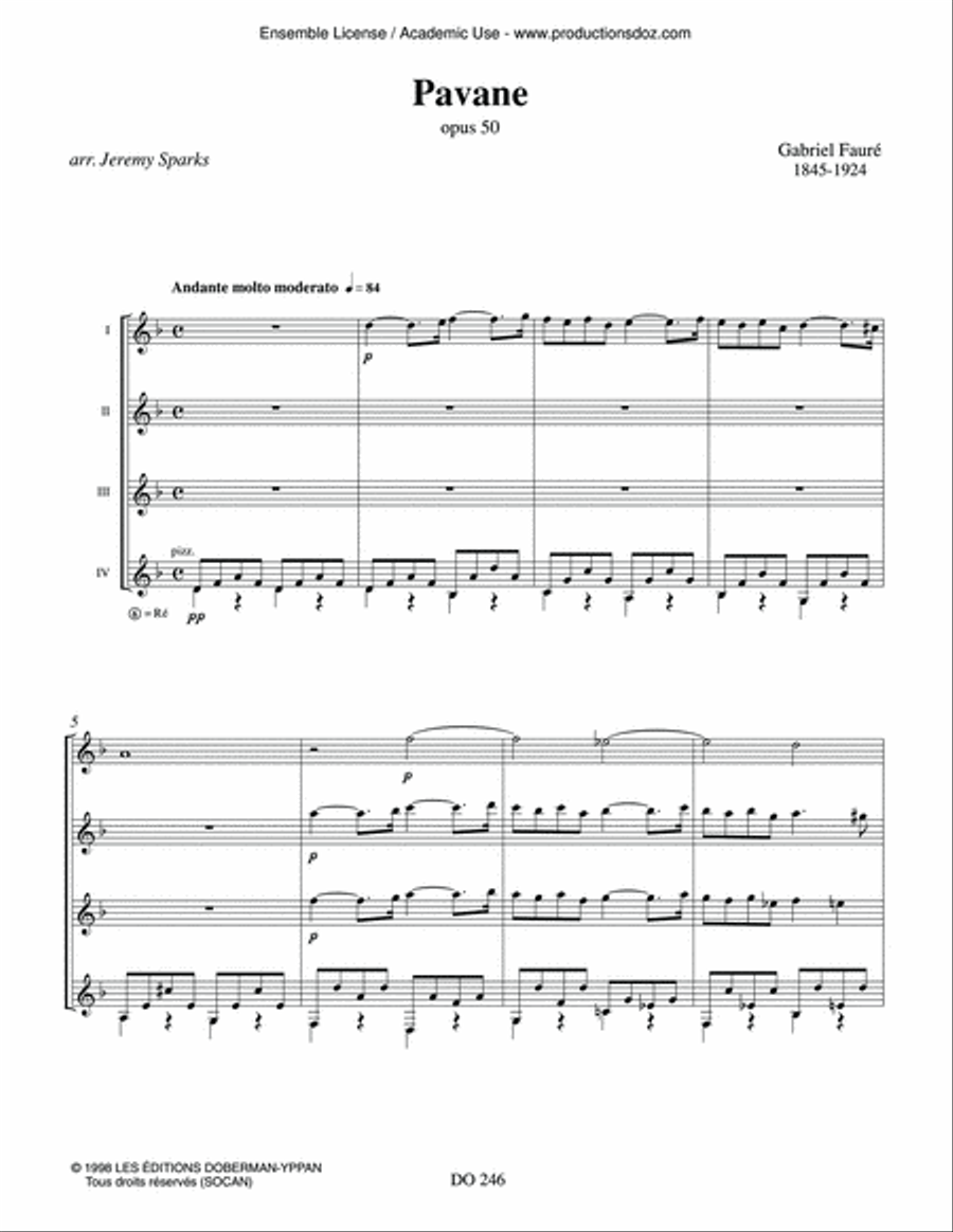 Pavane & Sicilienne Pavane & Sicilienne Guitar Ensemble scores gallery preview page 3