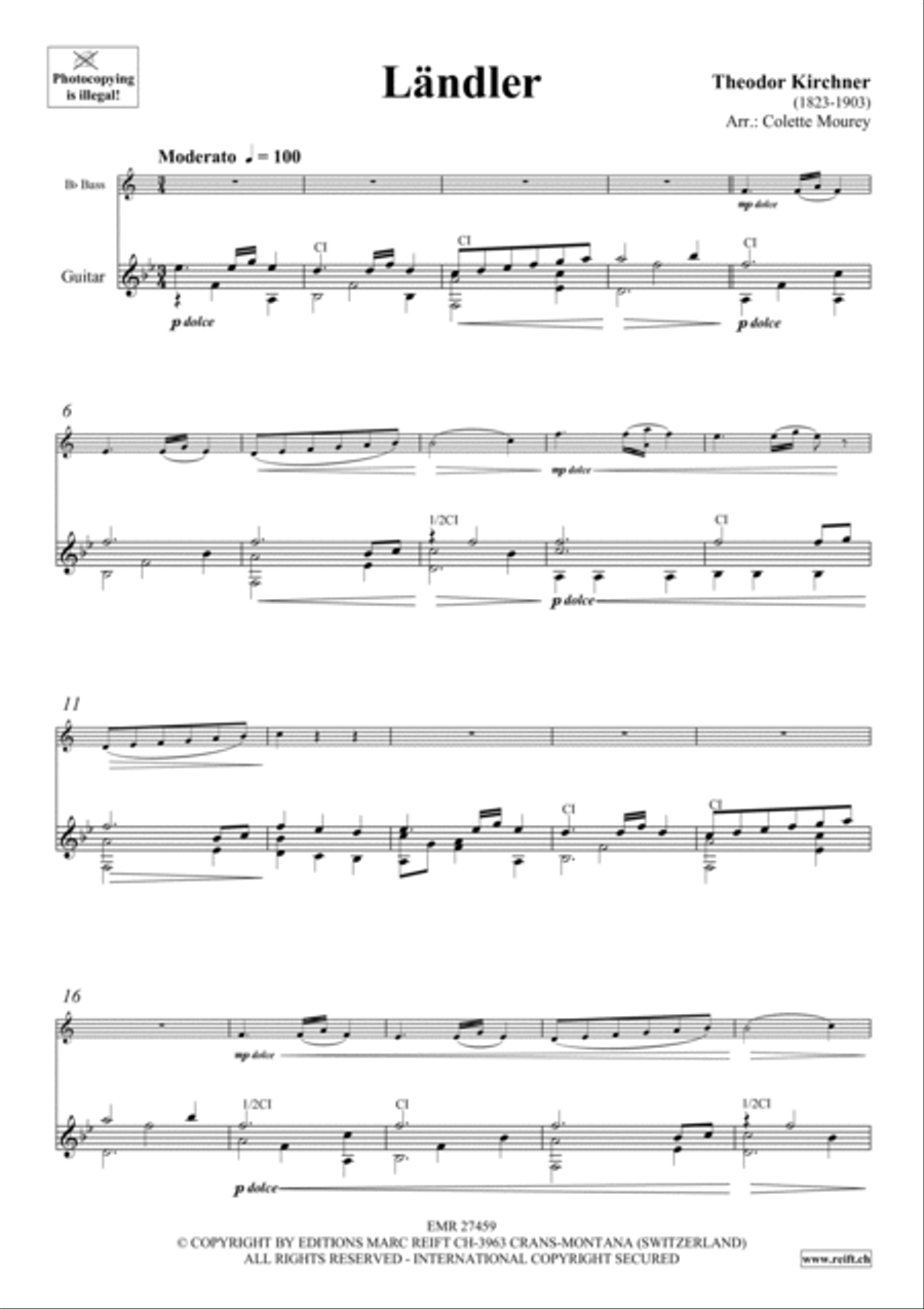 Landler Landler Guitar scores gallery preview page 3