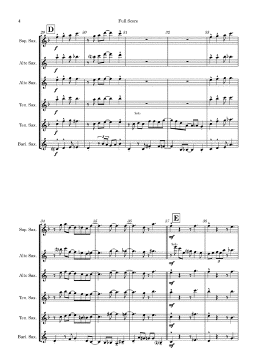 Ain't Misbehavin' Ain't Misbehavin' Saxophone Quintet scores gallery preview page 5
