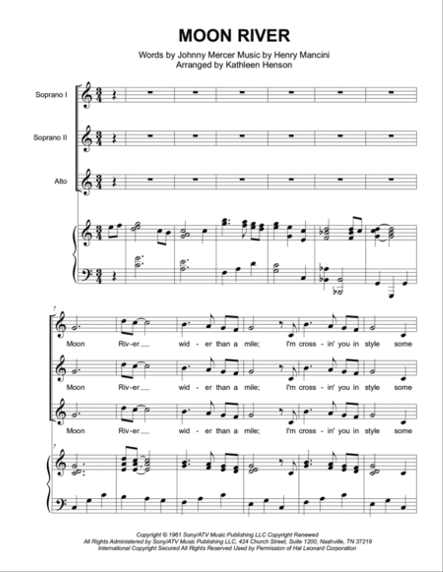 Moon River Moon River SSA scores gallery preview page 2