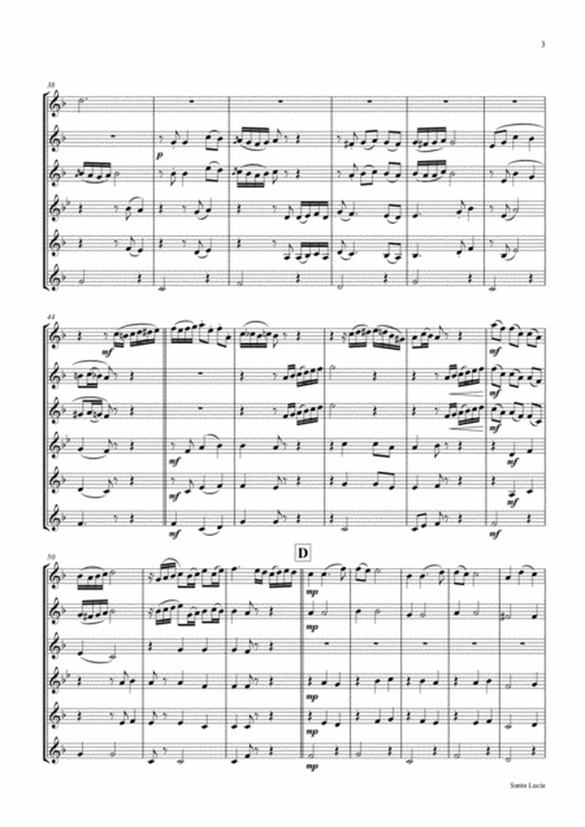 Santa Lucia - Italian Folk Song - Here in the twighlight - Clarinet Quintet