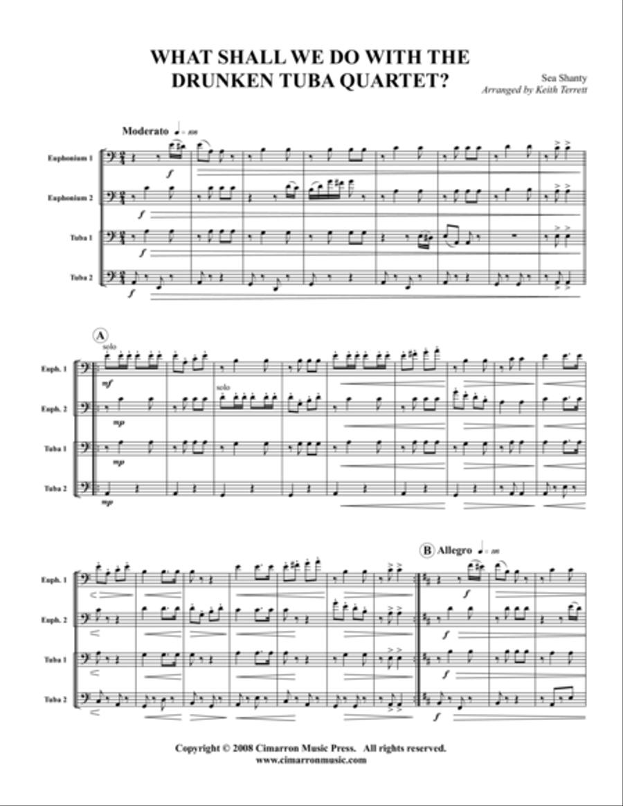What Would You Do With a Drunken Tuba Quartet? EETT scores gallery preview page 1