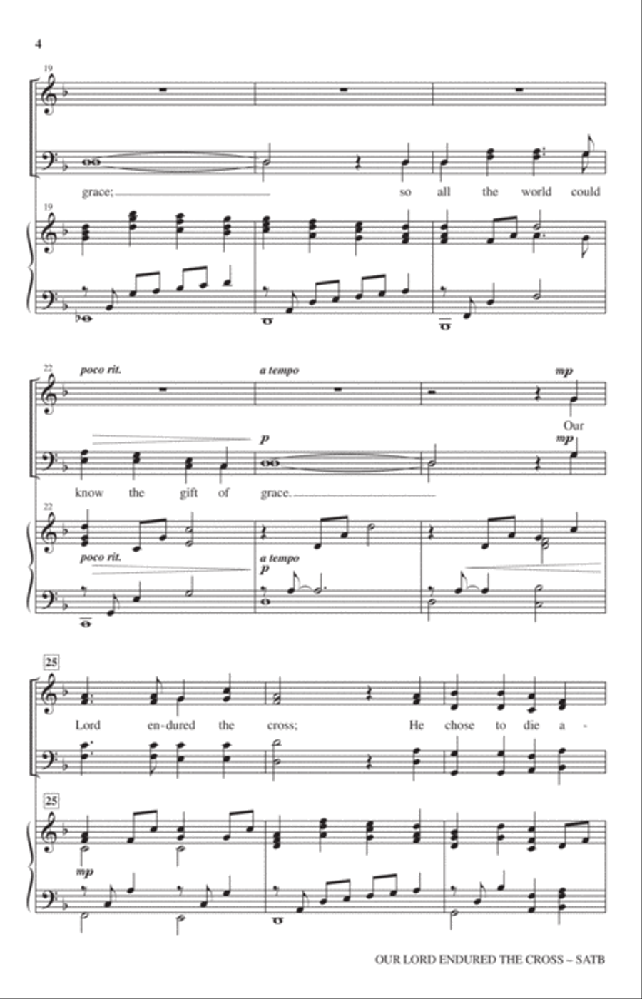 Our Lord Endured The Cross 4-Part scores gallery preview page 3