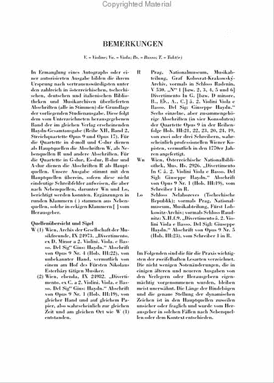 String Quartets – Volume II, Op. 9 String Quartet scores gallery preview page 2