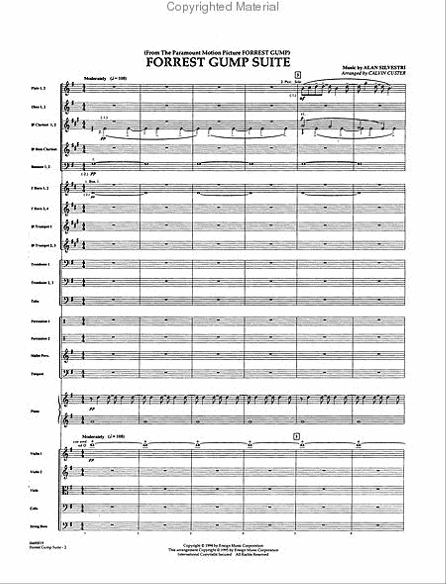 Forrest Gump Suite Full Orchestra scores gallery preview page 2