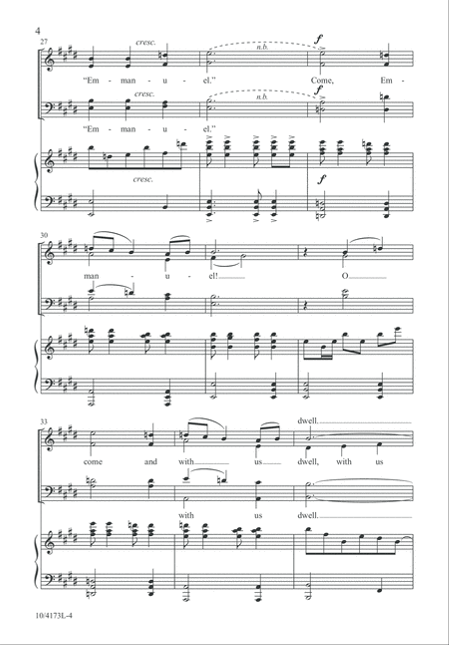 Come, Emmanuel! 4-Part scores gallery preview page 5