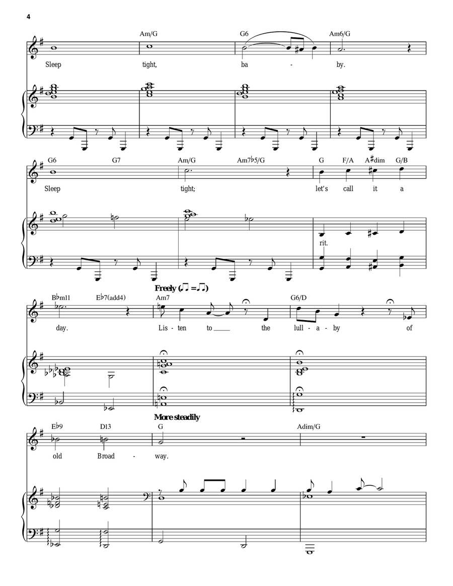 Lullaby Of Broadway Lullaby Of Broadway Piano, Vocal scores gallery preview page 4