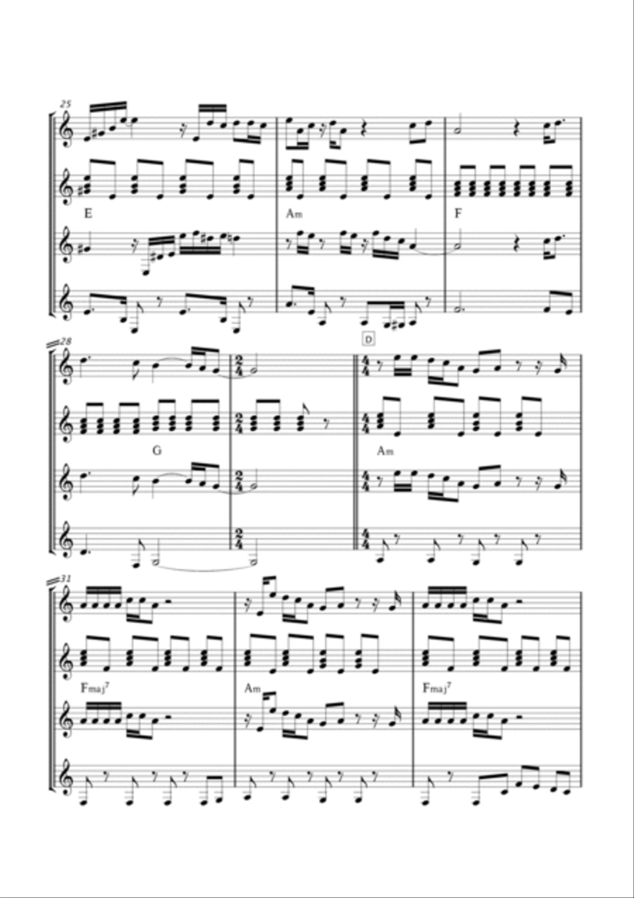 Breakfast In America Guitar Ensemble scores gallery preview page 6