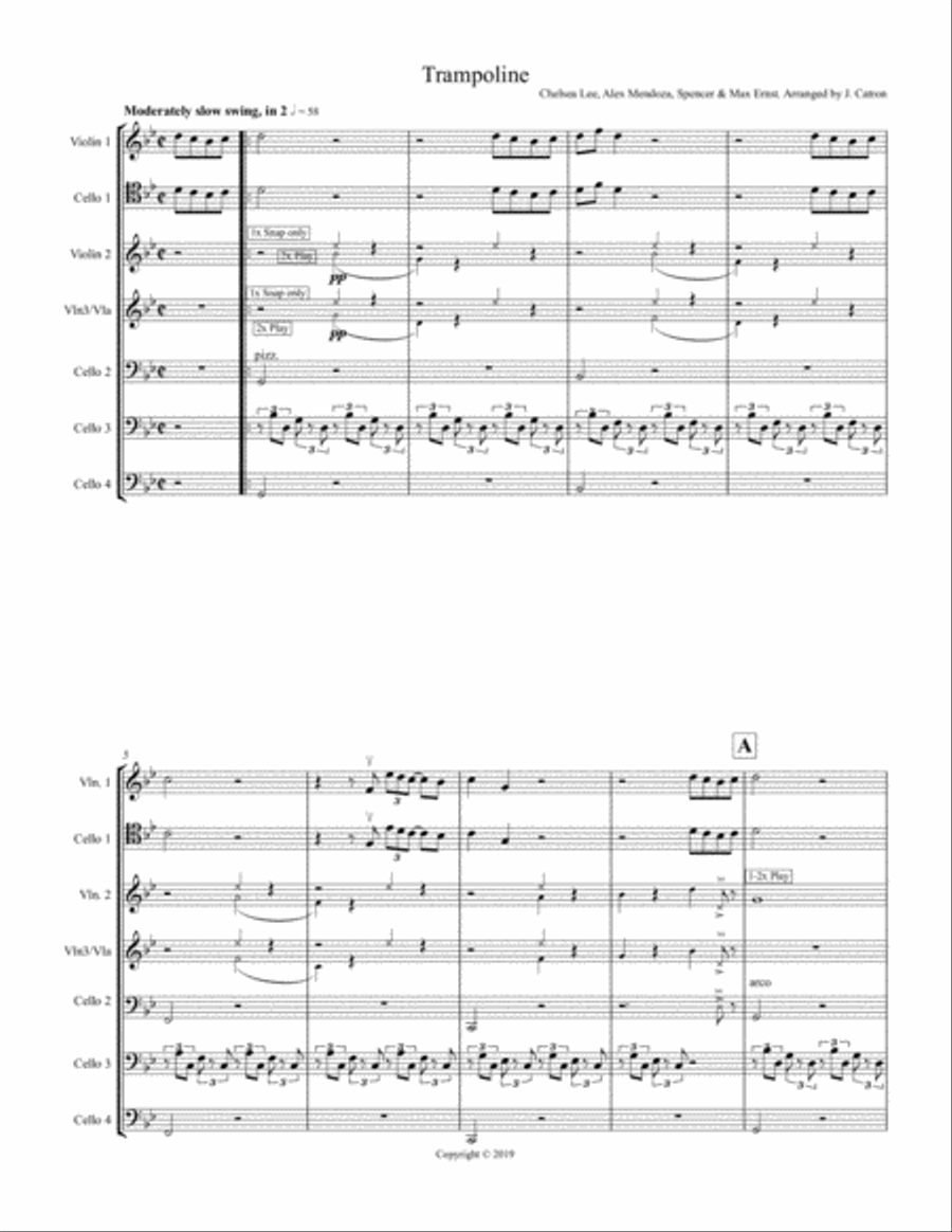 Trampoline Small Ensemble scores gallery preview page 1