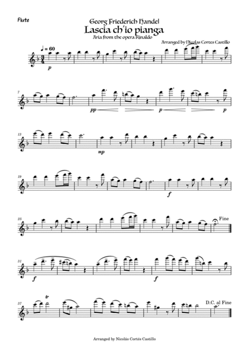 Handel - Lascia ch'io pianga for Woodwind Trio image number null