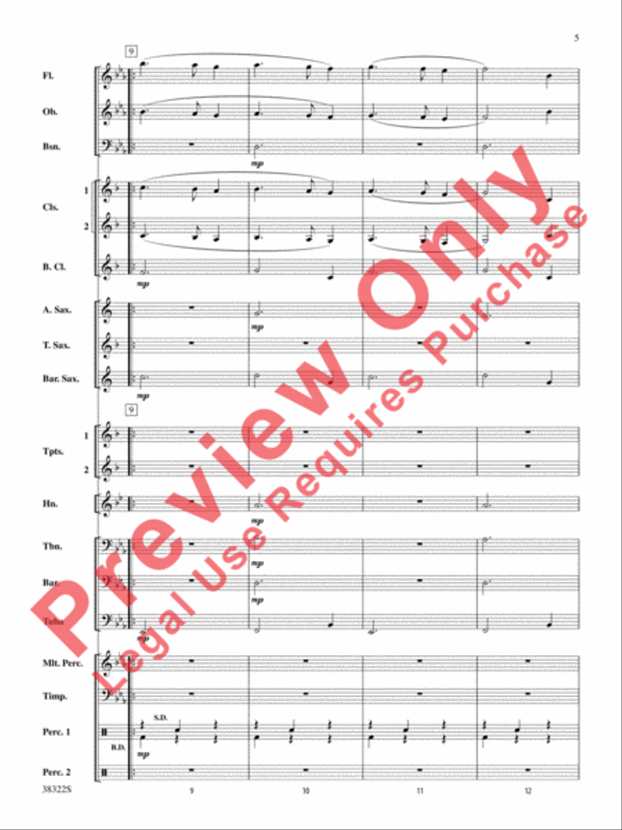 Gesu Bambino Concert Band scores gallery preview page 5