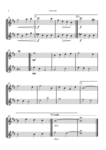 Swan Lake - Bass Saxophone Duet image number null