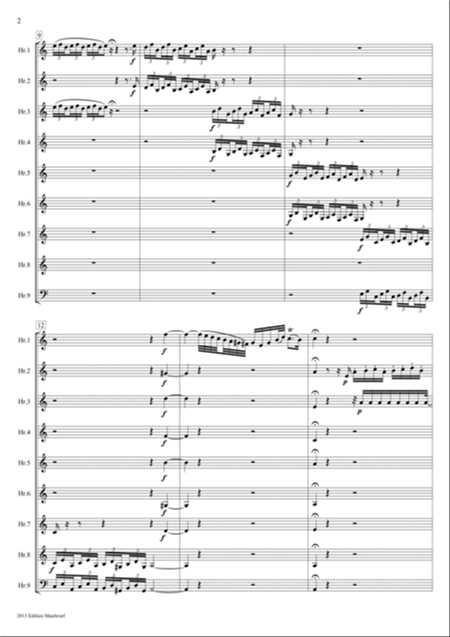 Toccata con Fuga in D-minor Horn scores gallery preview page 4