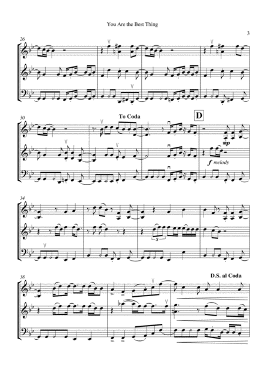 You Are The Best Thing String Trio scores gallery preview page 4