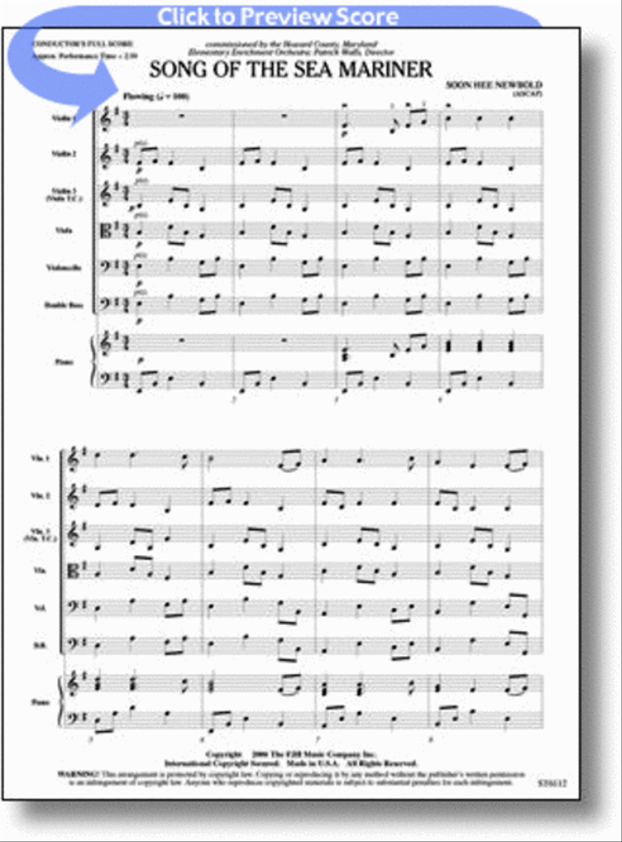 Song of the Sea Mariner String Orchestra scores gallery preview page 1