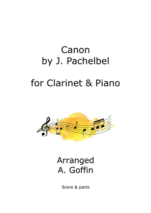 Pachelbel Canon - clarinet & piano