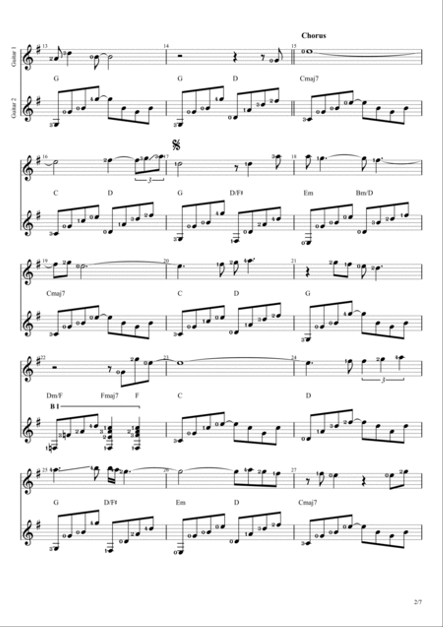 Endless Love Acoustic Guitar scores gallery preview page 2