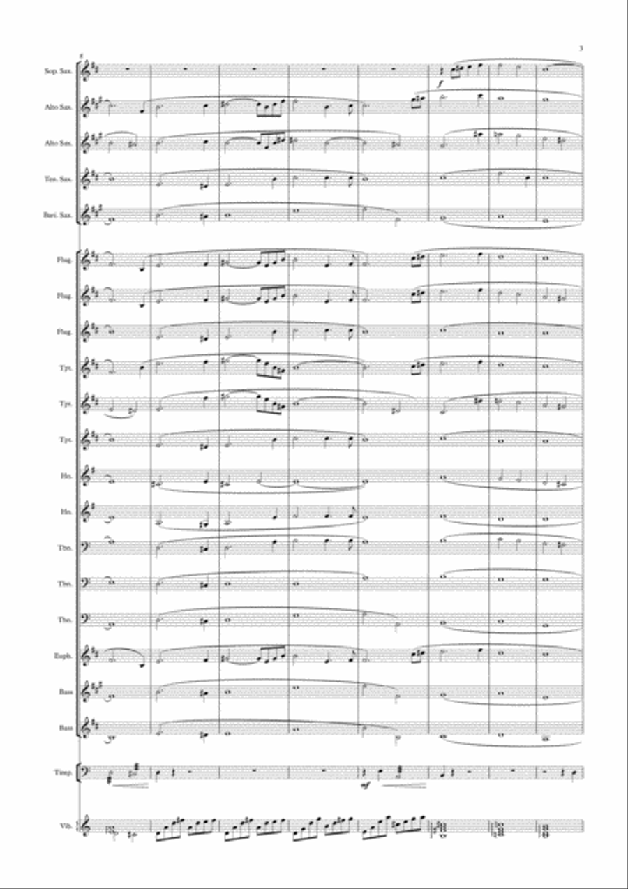 Riposa in pace for fanfare by Jannes Jacobs Marching Band scores gallery preview page 3