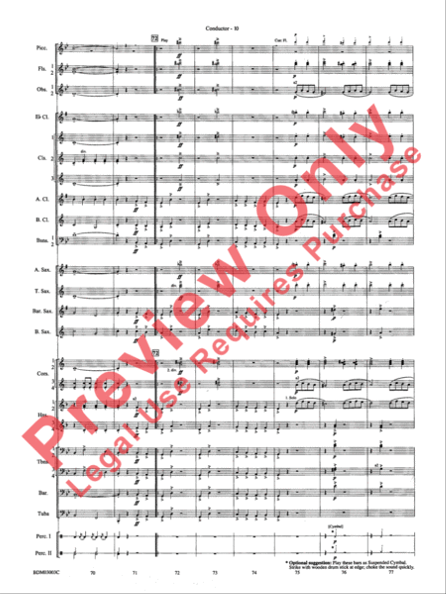 The Pride of the Wolverines Concert Band scores gallery preview page 12