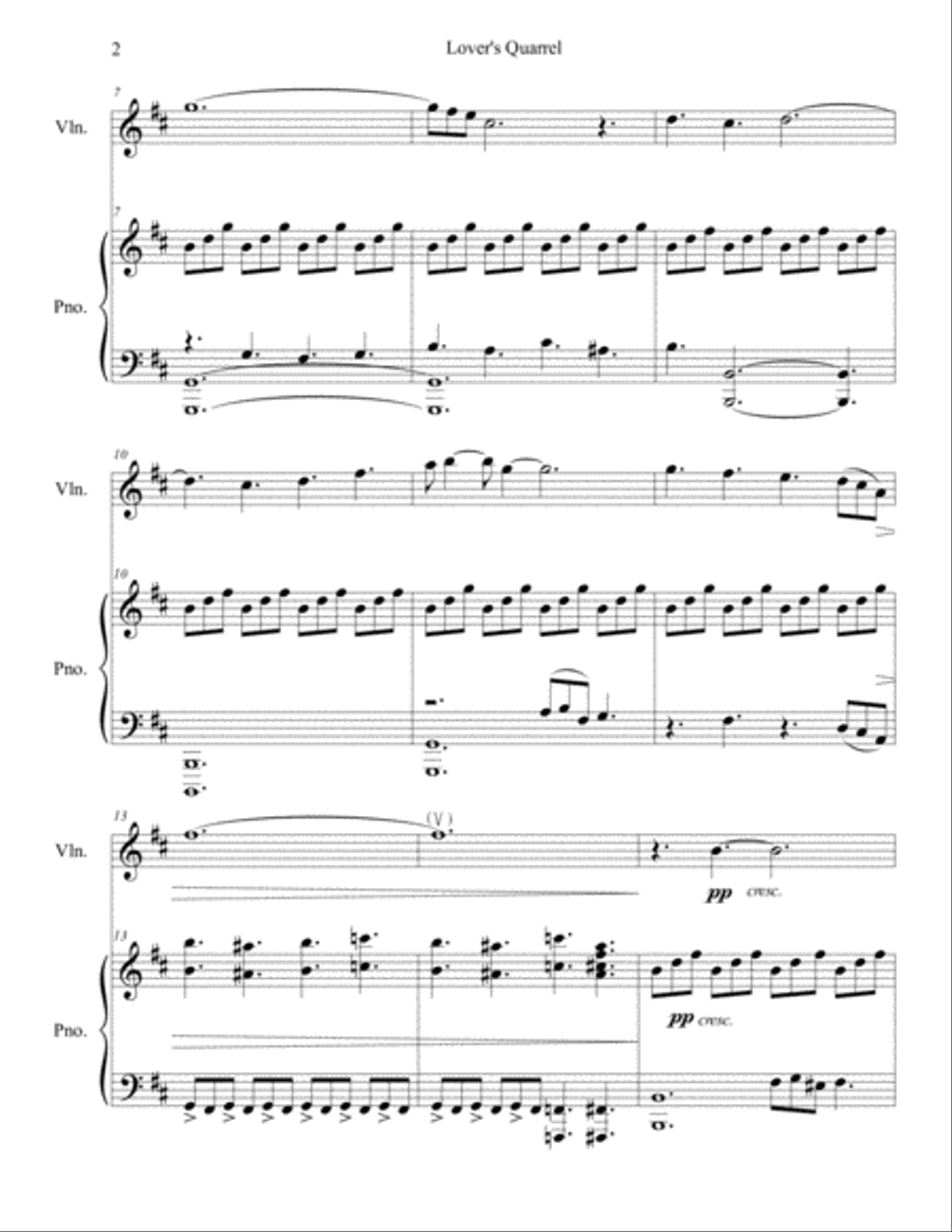 Lover's Quarrel (a fight between violin and piano) Small Ensemble scores gallery preview page 2