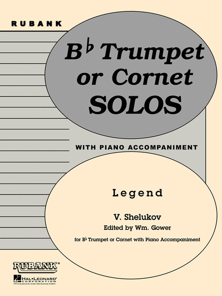 Legend - B Flat Cornet Or Trumpet Solos With Piano
