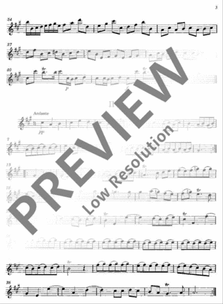 Concerto A major Flute scores gallery preview page 14