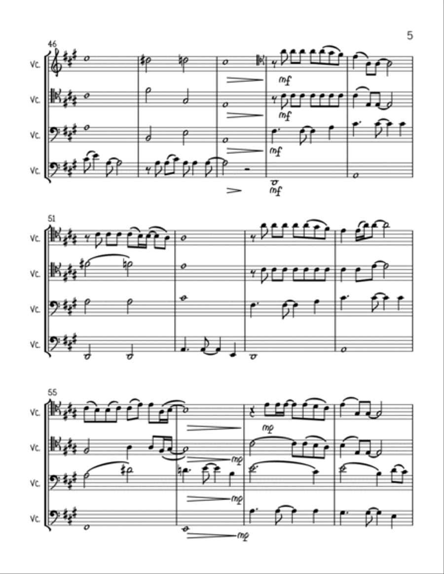 Make You Feel My Love Cello scores gallery preview page 5
