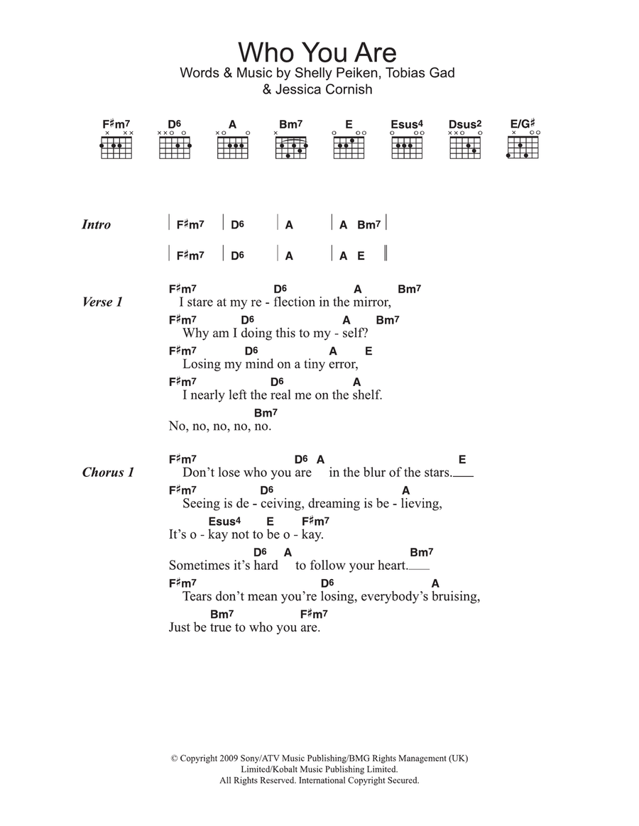 Who You Are Acoustic Guitar scores gallery preview page 1