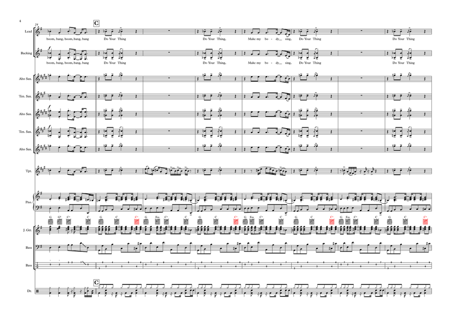 Do Your Thing Do Your Thing Jazz Ensemble scores gallery preview page 4