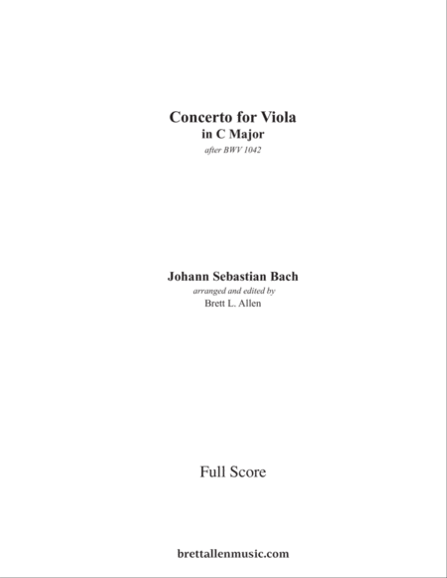Concerto for Viola in C Major COMPLETE SET Cello scores gallery preview page 1