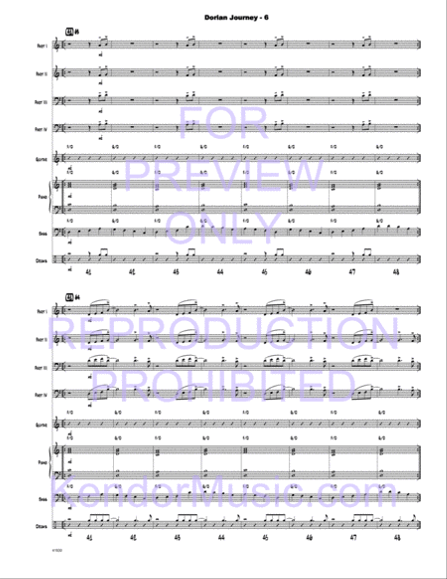 Dorian Journey Dorian Journey Jazz Ensemble scores gallery preview page 7