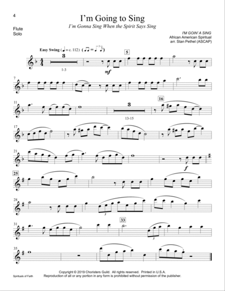 Spirituals of Faith - Flute Flute scores gallery preview page 4