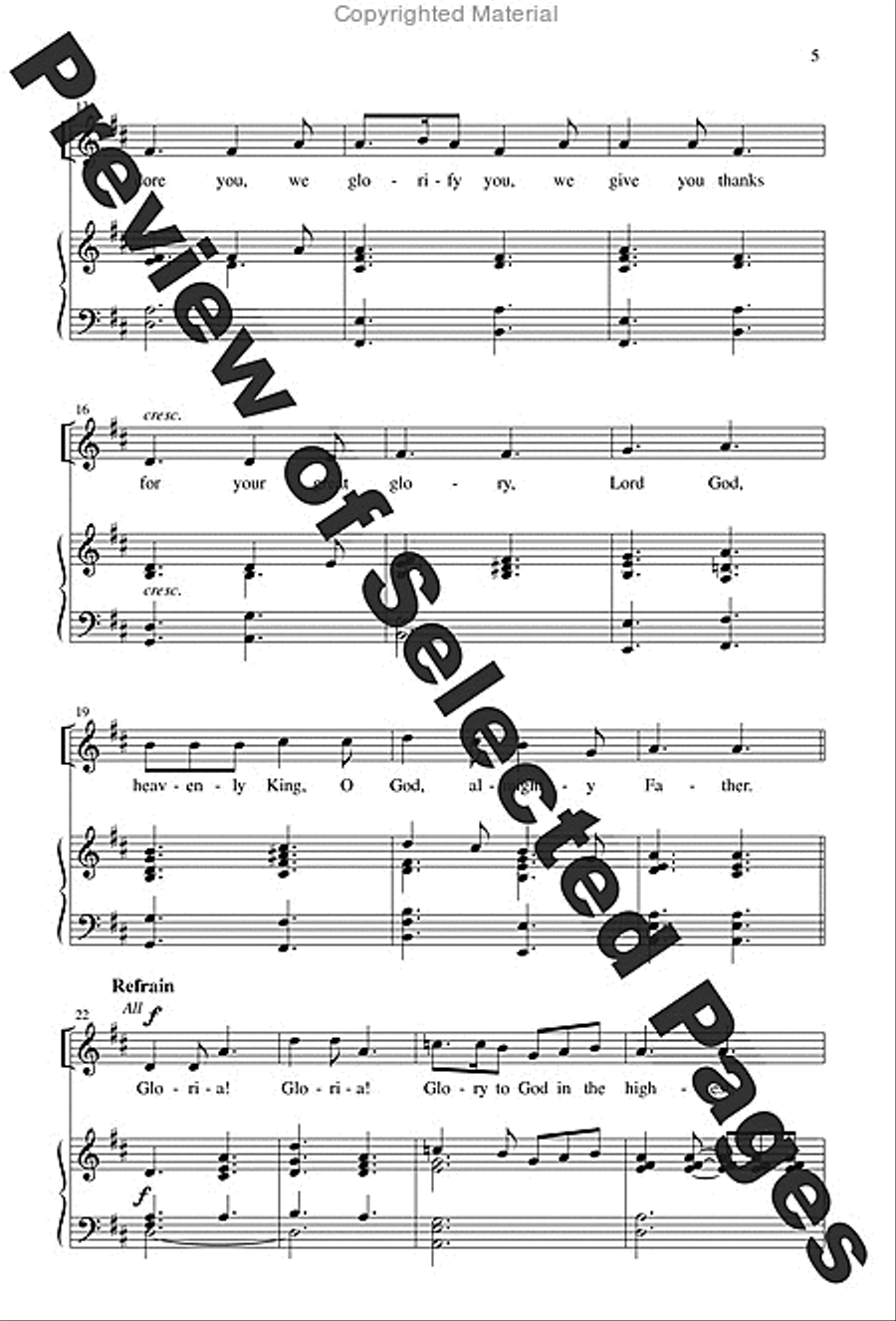 Missa Pacem - Choral / Accompaniment edition 4-Part scores gallery preview page 4