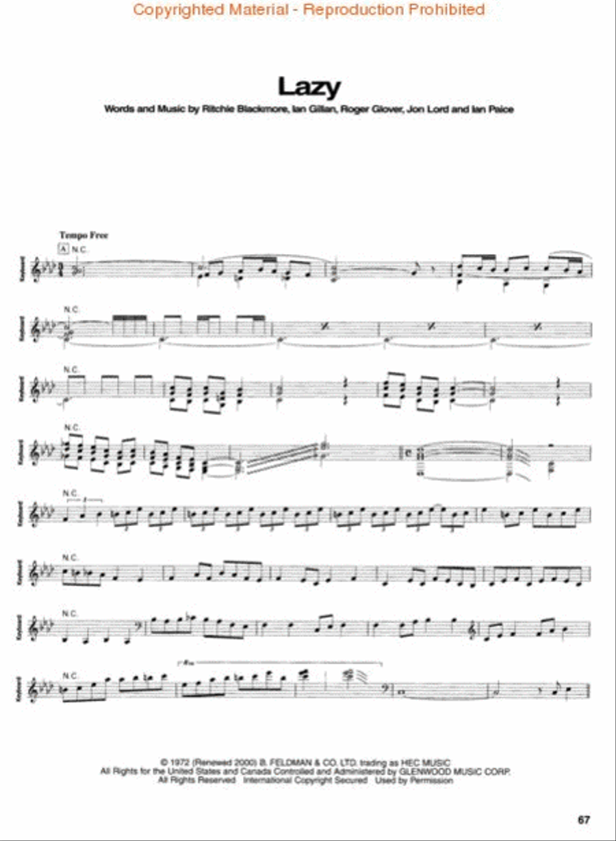 Deep Purple - Greatest Hits Guitar Tablature scores gallery preview page 3