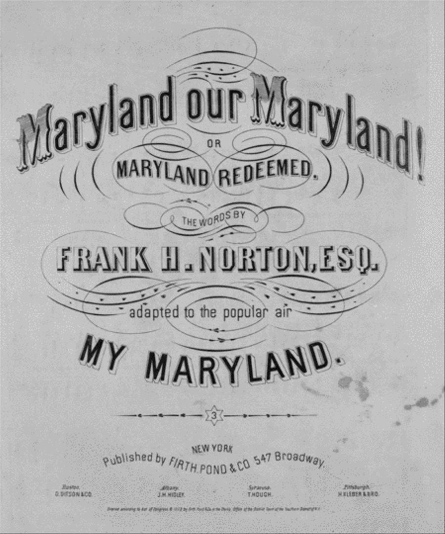 Maryland Our Maryland, or, Maryland Redeemed Voice scores gallery preview page 1