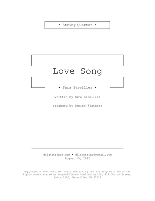 Book cover for Love Song