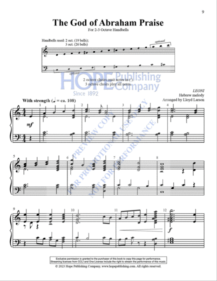 Simply Reproducible Hymns Handbell Choir scores gallery preview page 12